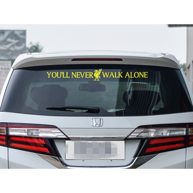 Miếng Dán Trang Trí Kính Chắn Gió Xe Hơi In Chữ Liverpool You 'Ll Never Walk Alone