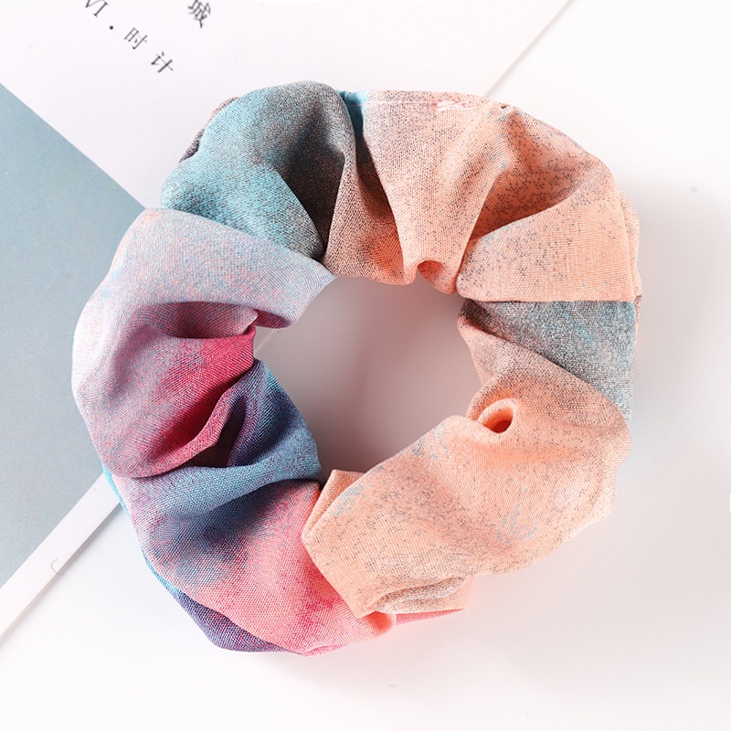 Dây Buộc Tóc Vải Co Giãn Màu Sắc Gradient Đơn Giản Dễ Phối Đồ