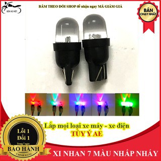 Đèn led xi nhan demi 7 màu, đủ màu - đèn mo, N , số đổi màu tự động (giá 1 cái)