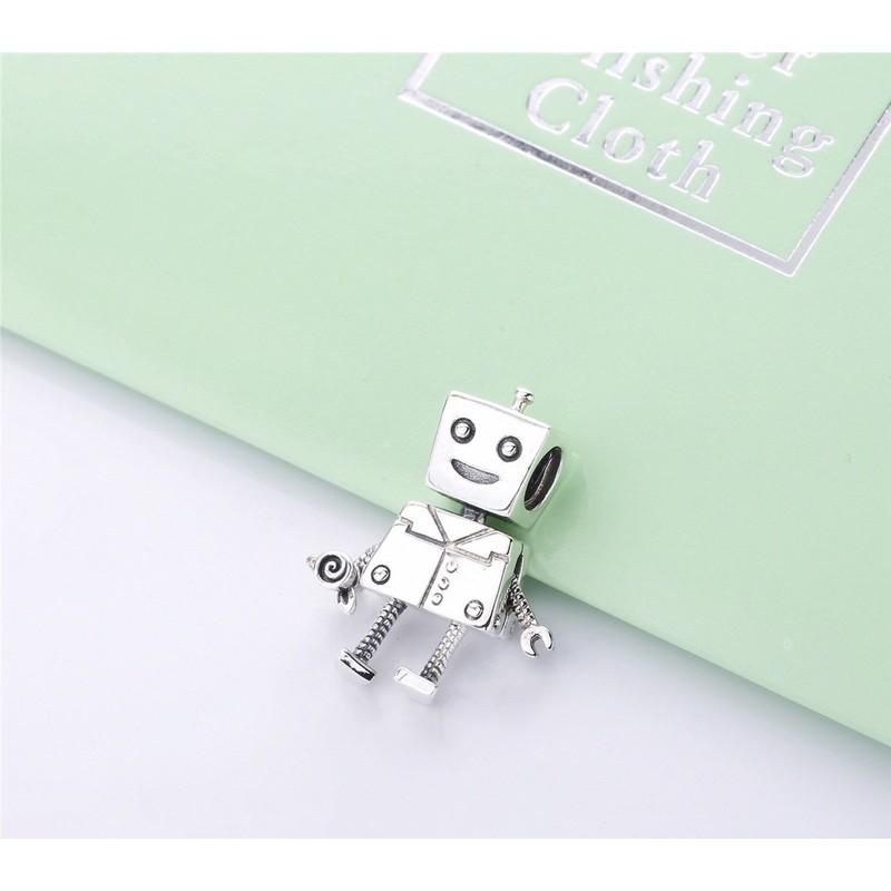 hạt charm pan robot boy bạc s925 cao cấp