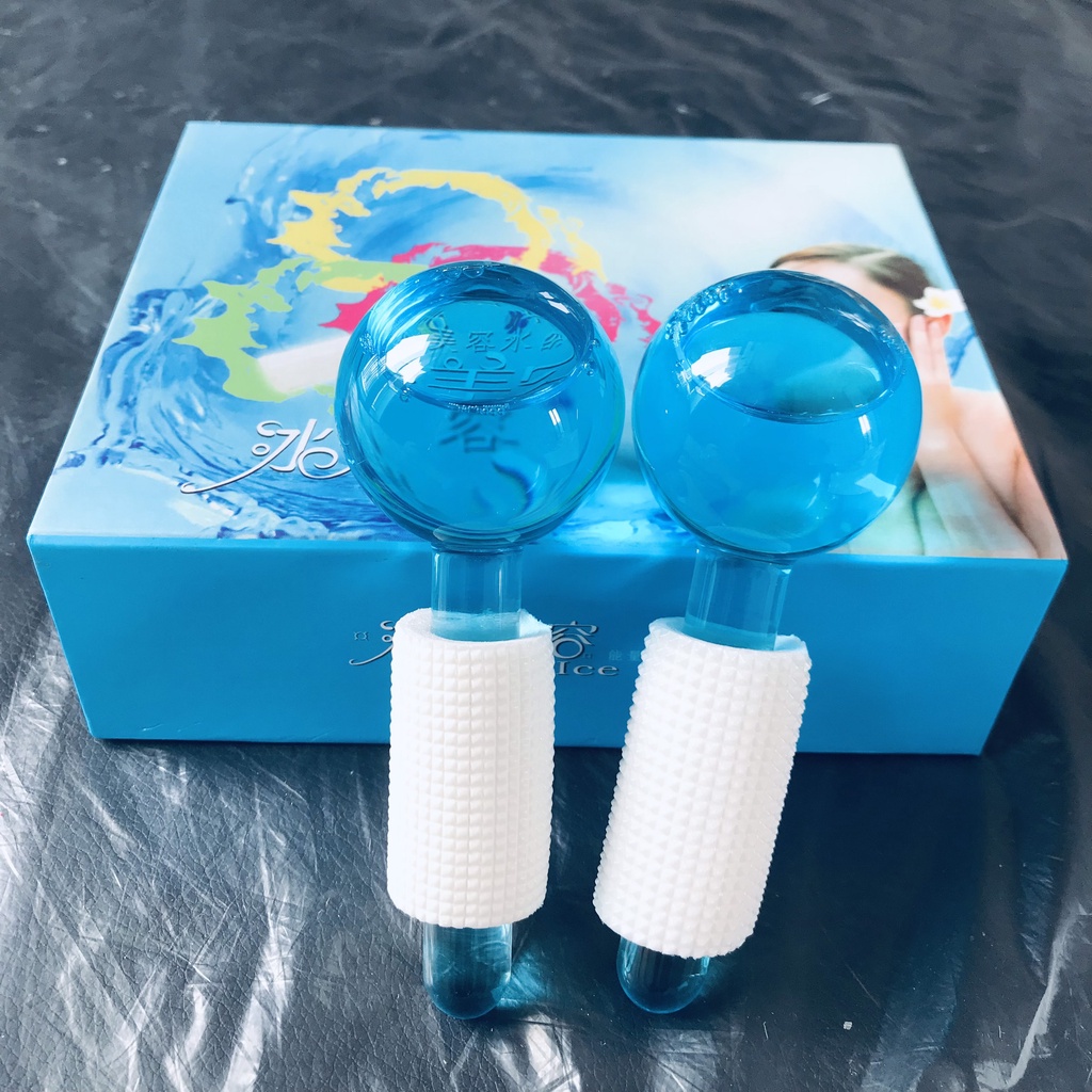 Cặp Cầu Băng Lạnh Massage Mặt Cầu Mát Xa Mặt Mát Lạnh Se Khít Lỗ Chân Lông chăm sóc da chuyên sâu
