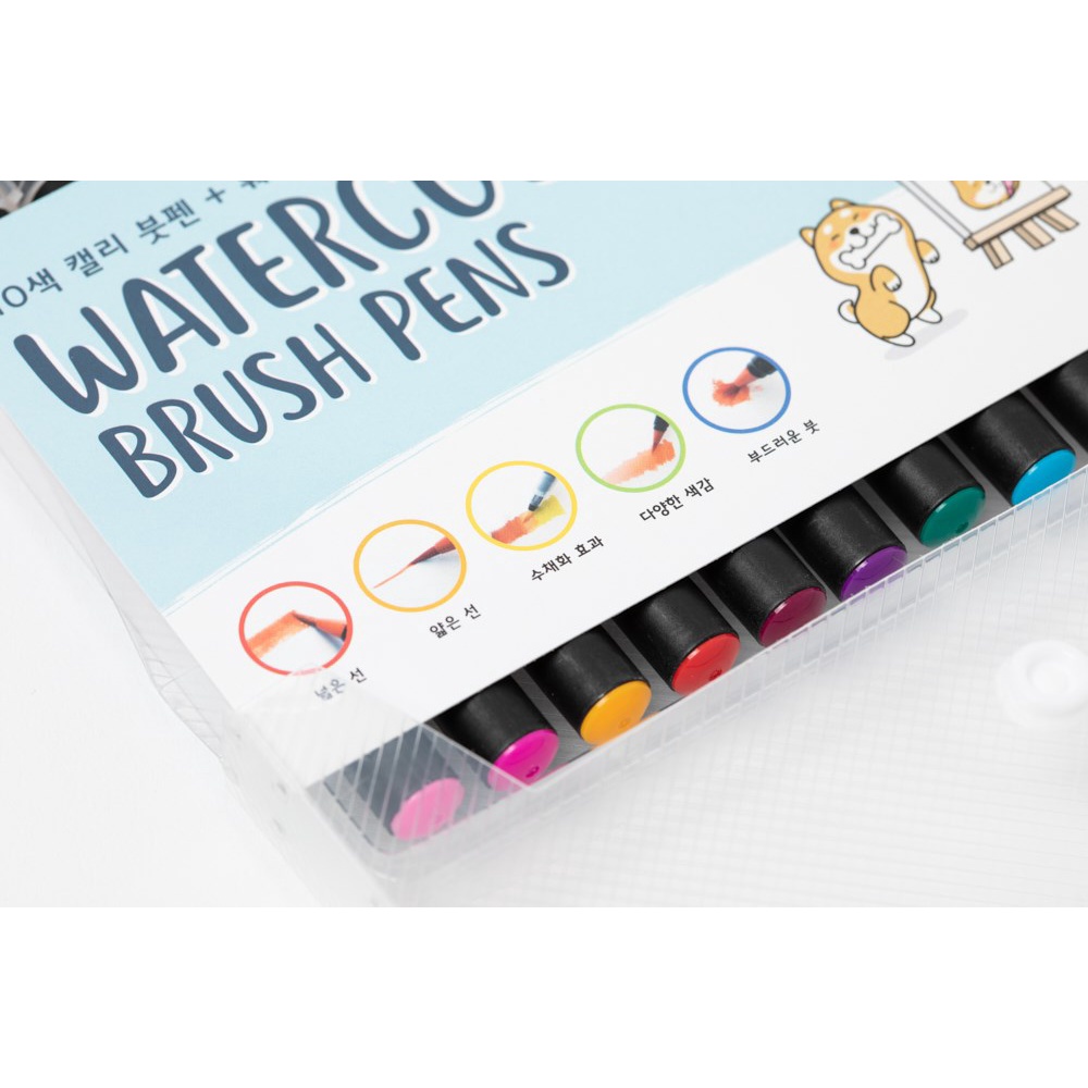 Bộ 10 Bút Lông Màu Và Cọ Vẽ ARTBOX Hàn Quốc Chất Lượng Cao