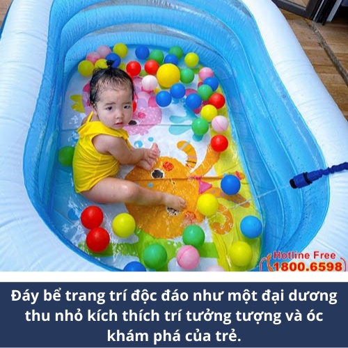 Hồ bơi cho bé Intex 57482, bể phao 3 tầng 1m63 mini trong nhà, độ tuổi 1+, hình chữ nhật, bảo hành 12 tháng