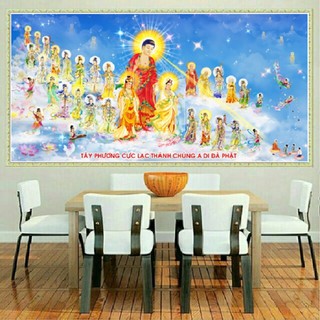 Tranh đính đá Tam thế phật