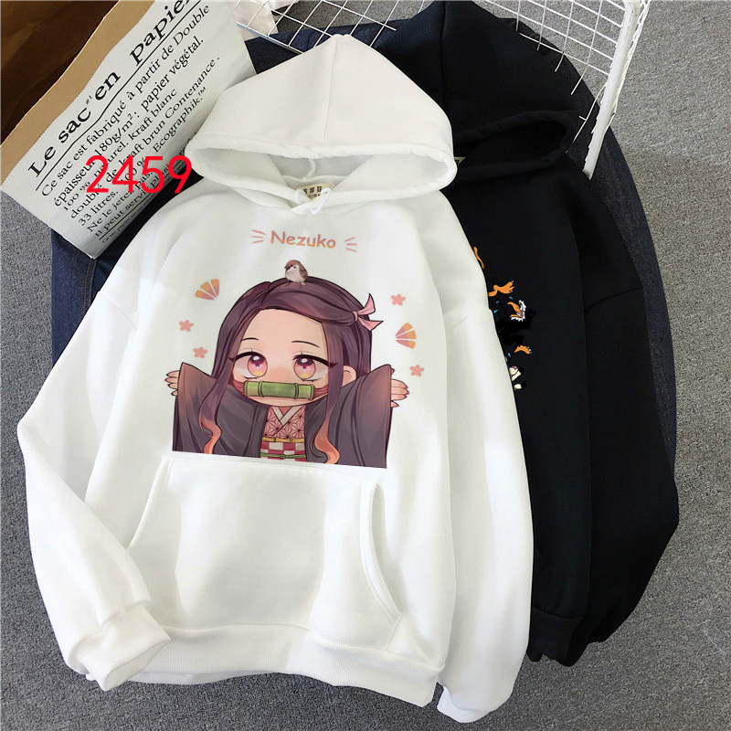 Áo Hoodie Họa Tiết Hoạt Hình Demon Slayer Anime Kimetsu No Yaiba Thời Trang Unisex