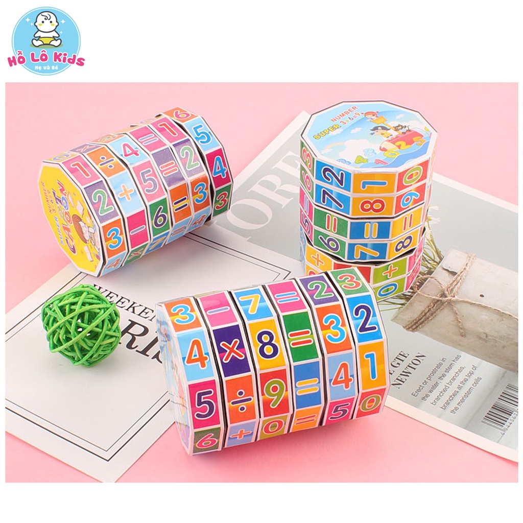 Đồ Chơi rubik toán học cho bé giải đố vừa chơi vừa học, phát triển tư duy logic Hồ Lô Kids