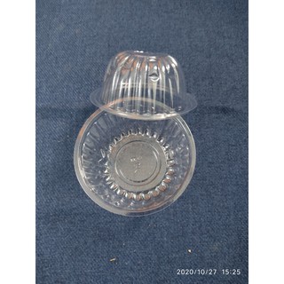 100 HỘP NHỰA TRÒN HH83  ĐỰNG BÁNH  9 CM X 9 CM X 9 CM HH83