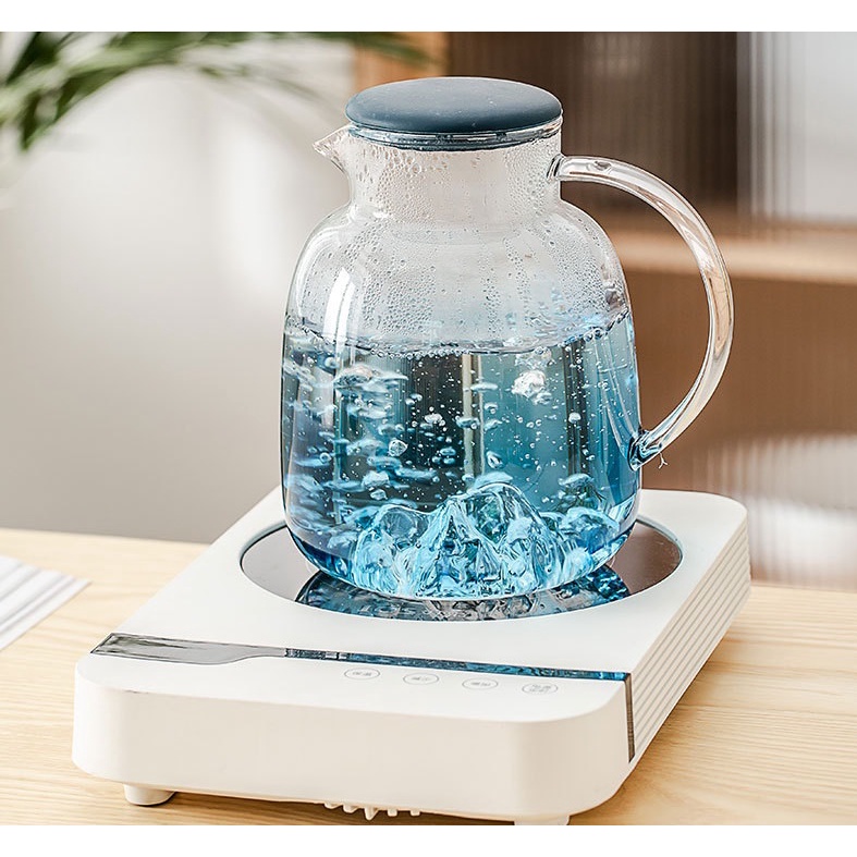 Bình Thủy Tinh Đựng Nước Xanh Quả Núi 1.8L, Ấm Đun Nước Thủy Tinh