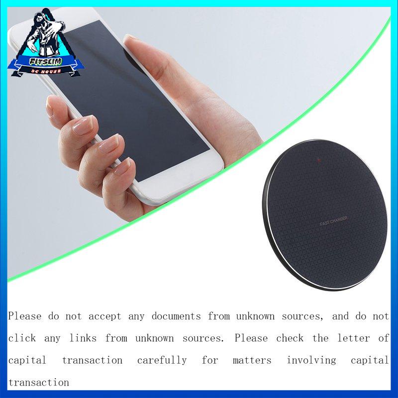 [Fitslim]10W Fast Wireless Charger For IP11 X Xs Max Xr Quick Charge 3.0 Qi