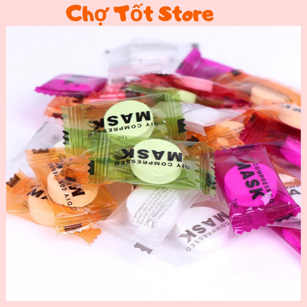Túi 10 viên Mặt Nạ Giấy Nén Dạng Viên Kẹo Đút Túi Du Lịch Tiện Lợi 88232 Chợ Tốt Store