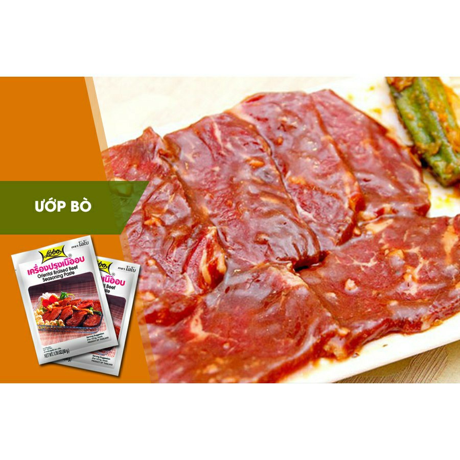 [Lobo Thái] Gia vị ướp Bò nướng, Bò hầm, Lẩu Bò gói 50gr / Oriental braised beef seasoning paste  NK chính hãng