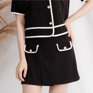 Chân váy chữ a đen ivory emily skirt ivory0007