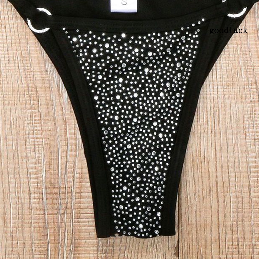 Bộ Bikini 2 Mảnh Hở Lưng Đính Đá Thời Trang Mùa Hè Cho Nữ