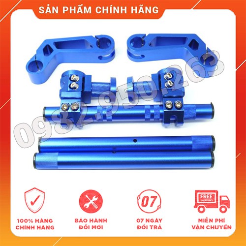 Ghi đông 5 khúc MOXI nhôm CNC - họp đen hong hui