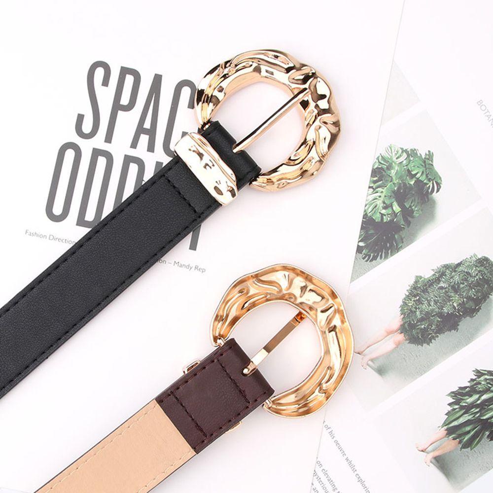 Thắt Lưng Da PU Bản To Có Khóa Kim Loại