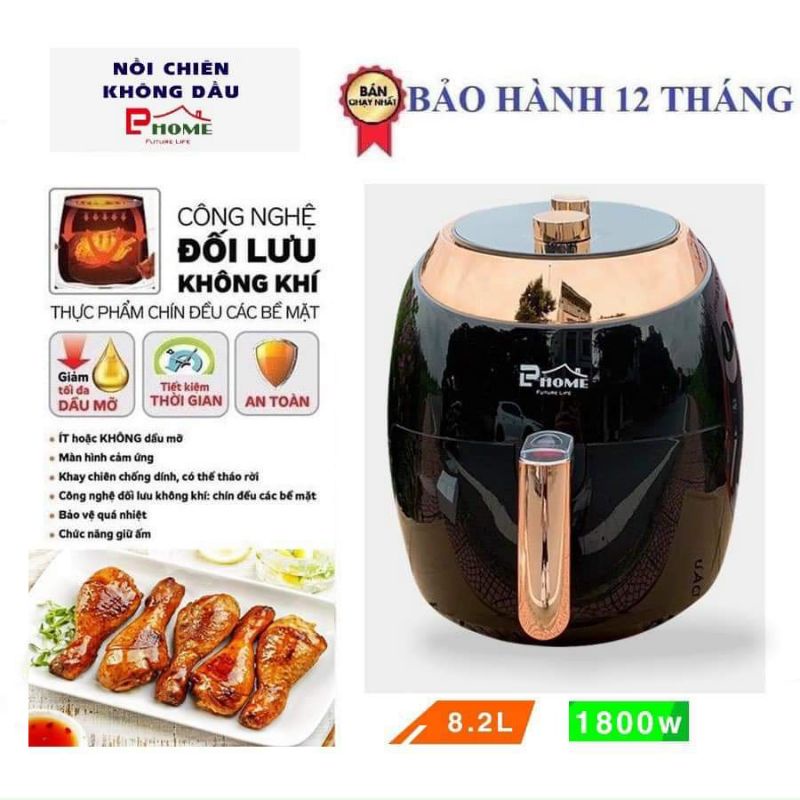 Nồi chiên không dầu PL home 8,2L..