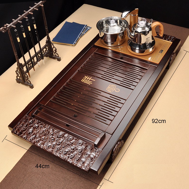 Bàn trà điện thông minh gỗ tự nhiên - Bộ bàn trà điện tử giá rẻ trạm hoa BH 1 năm