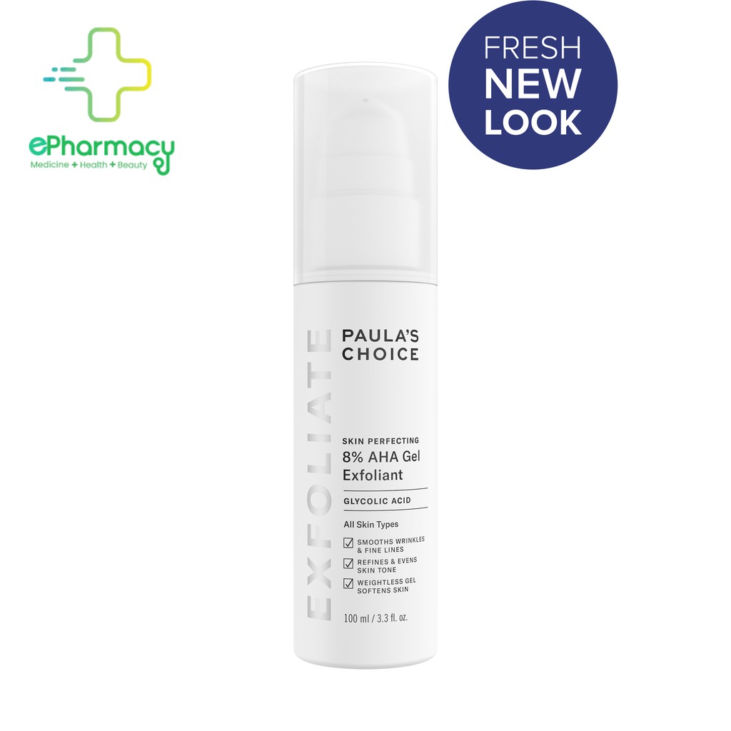 Tẩy tế bào chết Paulas Choice AHA 8% Gel Exfoliant 8% AHA Skin Perpecting Gel Exfoliant 1900 - 1907 100ml