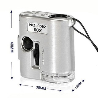 Kính lúp mini 60X V2  có đèn Led .
