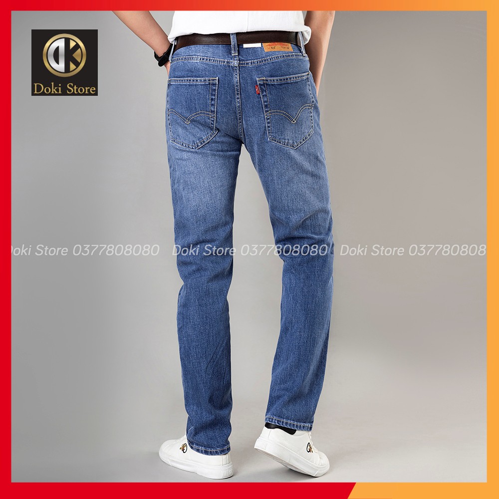 Quần Jean Nam Cao Cấp Xanh Dương Màu Lạ Đẹp, Dáng Slimfit ôm nhẹ - DOKI DK-02 | BigBuy360 - bigbuy360.vn