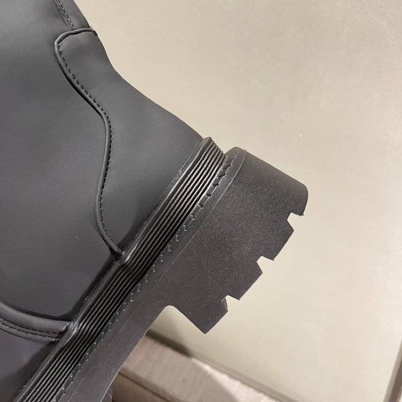 Bốt cao cổ nữ da lì ulzzang