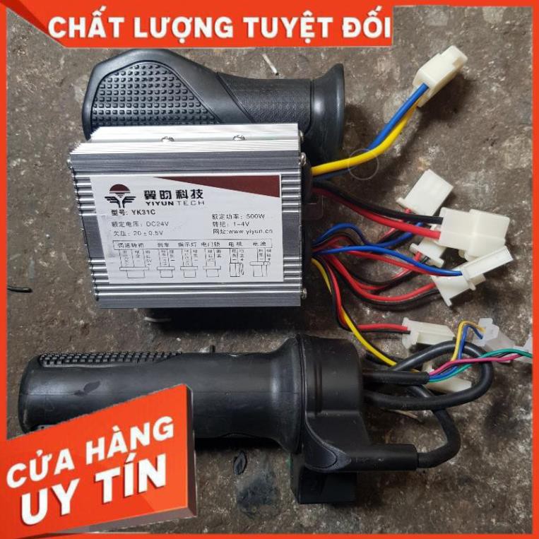 Bộ điều khiển tốc độ motor DC 24v 500w kèm tay ga [ĐƯỢC KIỂM HÀNG]