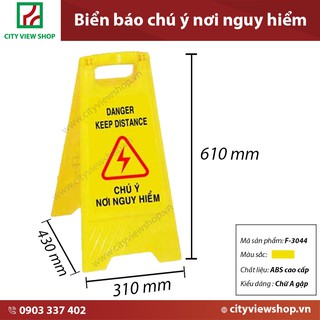 Biển báo chú ý nơi nguy hiểm, khu vực có điện