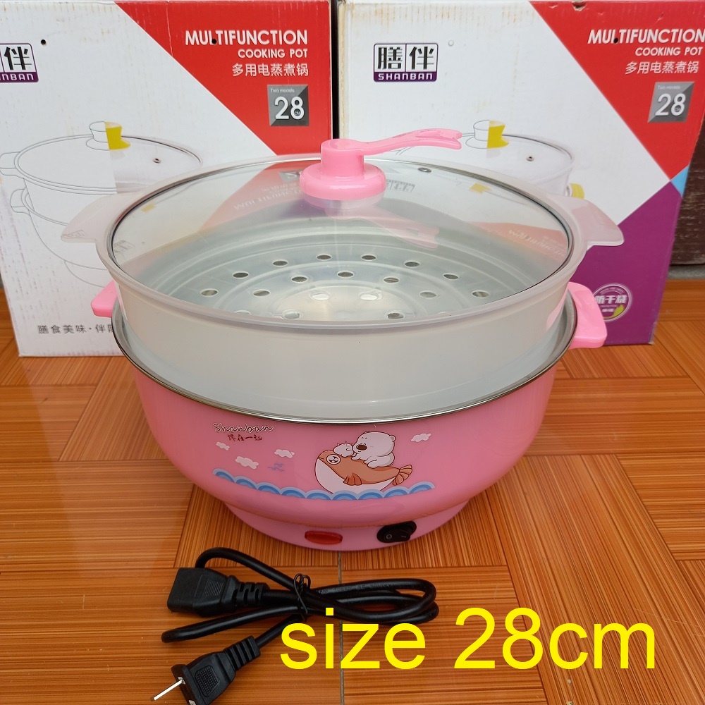 nồi lẩu mini nấu mì nồi lẩu đa năng 2 tầng kèm hấp 18cm 26cm 28cm