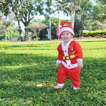 Bộ quần áo ông già Noel cho bé trai - Quần áo hóa trang ông già Noel