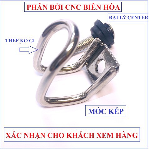 Móc chữ U inox cao cấp treo đồ xe máy không rỉ sét