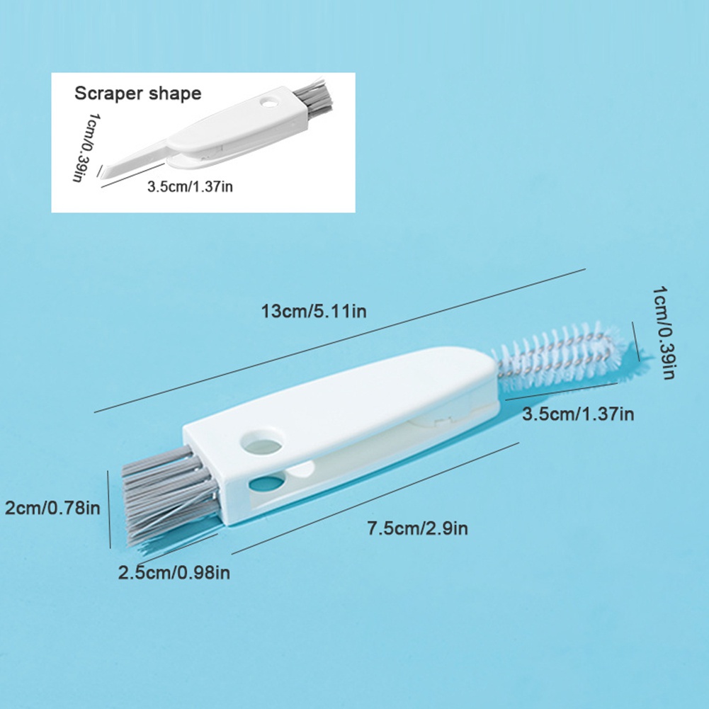 1 Bàn Chải Vệ Sinh Ly Tách, Nắp Kính 3 Trong 1