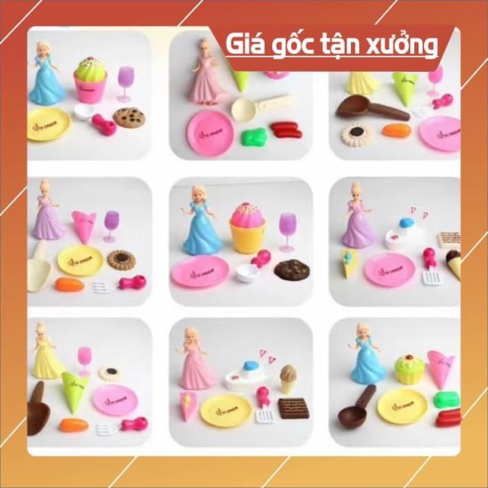 Đồ chơi trẻ em - Túi búp bê kèm ly kem đáng yêu phù hợp cho bé từ 3 tuổi trở lên (1 bộ giao ngẫu nhiên)