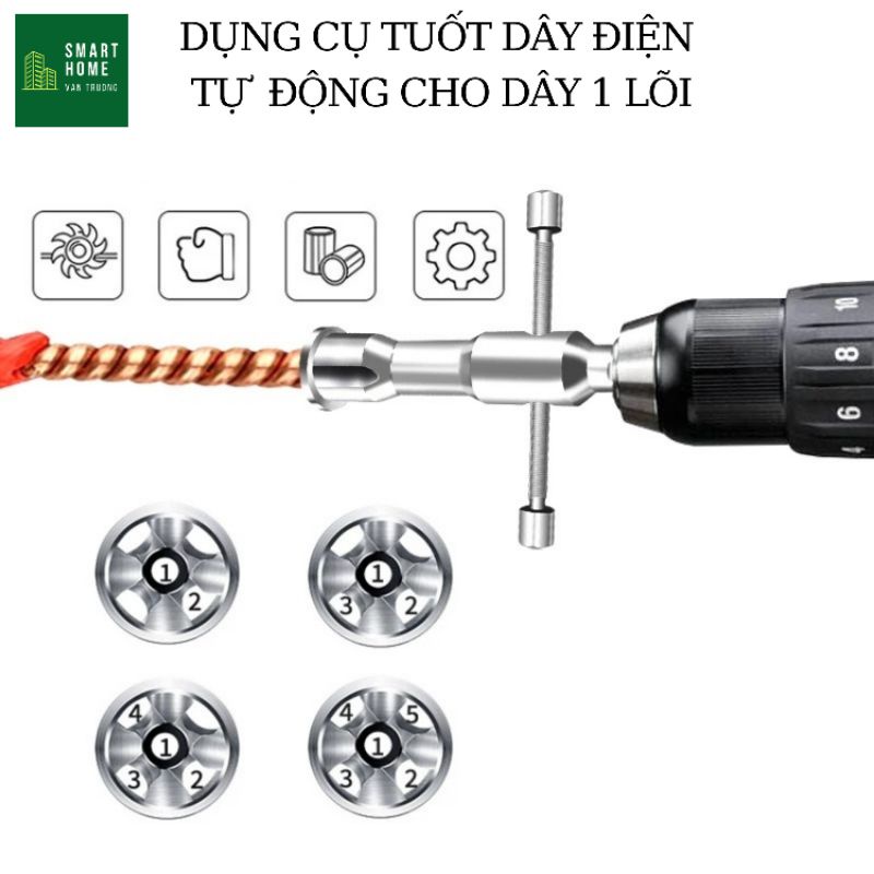 Dụng cụ tuốt và xoắn dây điện tự động cho thợ điện