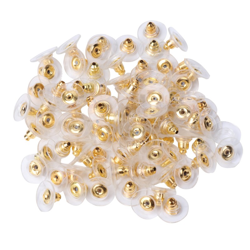 Set 100 nút chốt bông tai an toàn không gây dị ứng 10ms