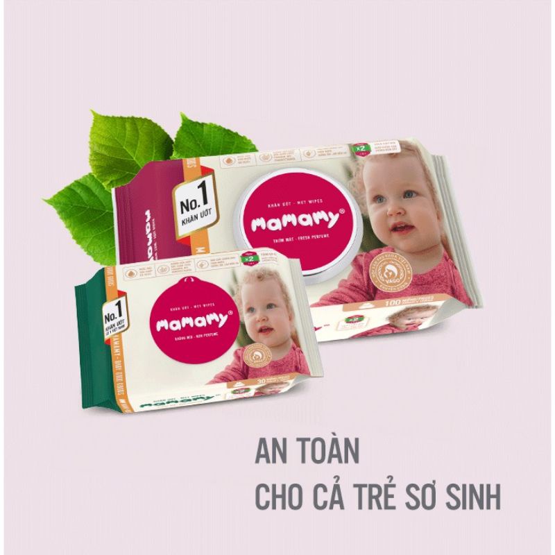 Khăn ướt Mamamy Gói Lớn 100 tờ/gói - 450 gram