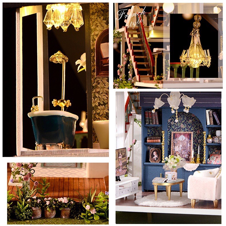 Mô hình nhà búp bê DIY DOLL HOUSE - BIỆT THỰ KIỂU PHÁP -A081B