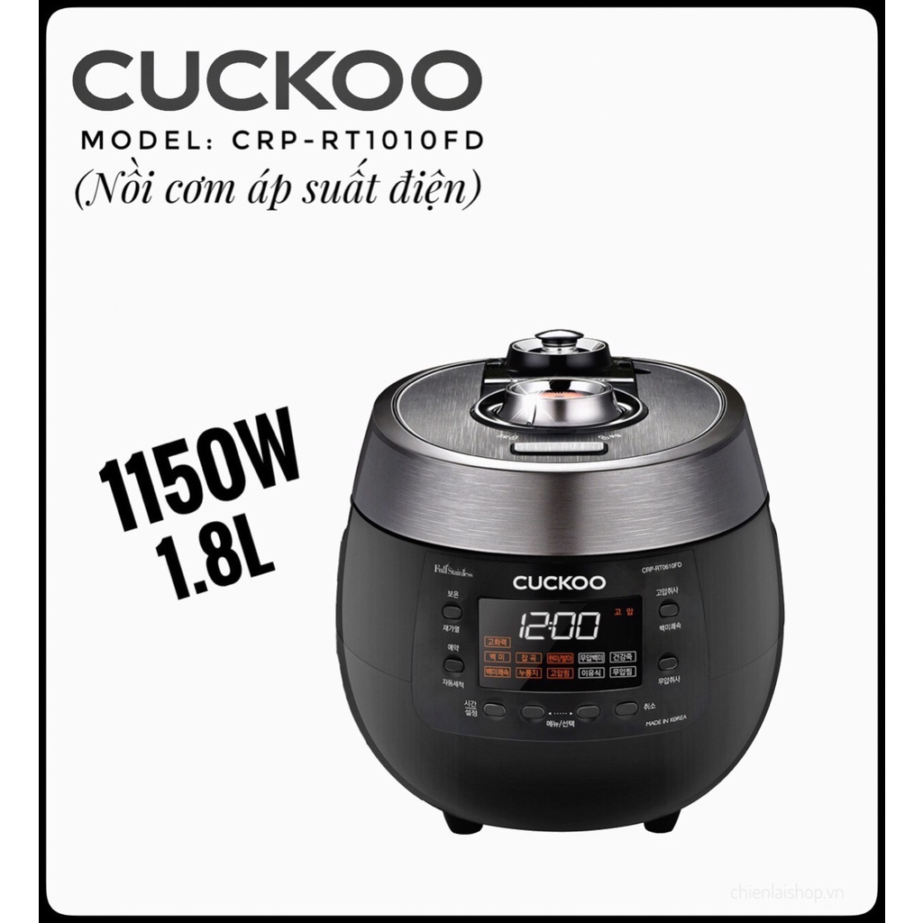 Nồi cơm áp suất điện tử Cuckoo CRP-RT1010FD 1.8L