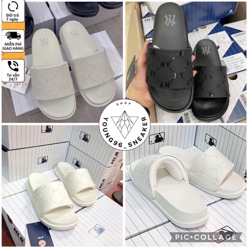 |Full box|Dép ML.B Chunky mound dia monogram Màu Đen