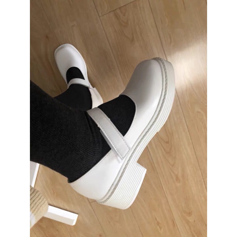 (ORDER-) GIÀY LOLITA ULZZANG QUAI NGANG Giày Da Đế Dày Mũi Tròn quai dan Kiểu Hàn Quốc Cá Tính Cho Nữ oxford | BigBuy360 - bigbuy360.vn