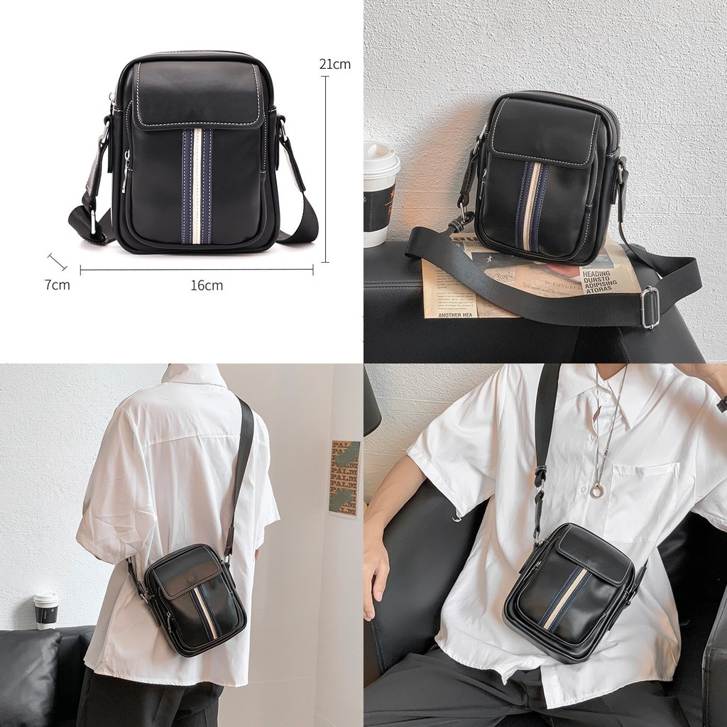 Túi đeo chéo Unisex W2P 3946 chất da PU cao cấp chống thấm nước chống bào mòn Ulzzang