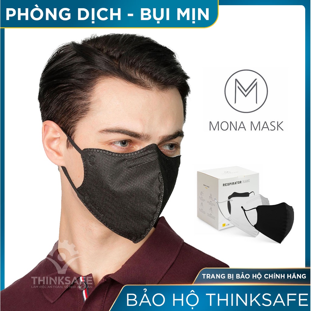 Khẩu trang mona 6 lớp Thinksafe, vải kháng khuẩn, đẹp, lọc bụi mịn, dùng cho y tế phòng dịch, dây đeo không đau tai