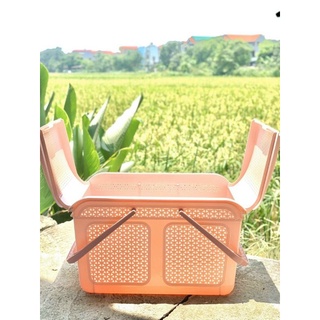 Giỏ Đựng Đồ Đi Sinh Cao Cấp Có Nắp Đậy