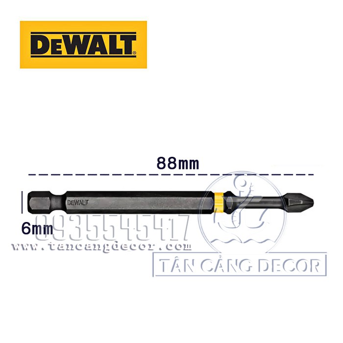 Bắt Vít 4 Cạnh DeWalt 6 x 88 mm