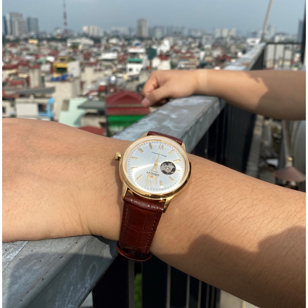 [ẢNH THẬT] Đồng Hồ Cơ Orie. Máy lộ cơ Automatic. Dây Da Simili cao cấp. Phong cách Trẻ Trung - Lịch Lãm. BH 12 tháng