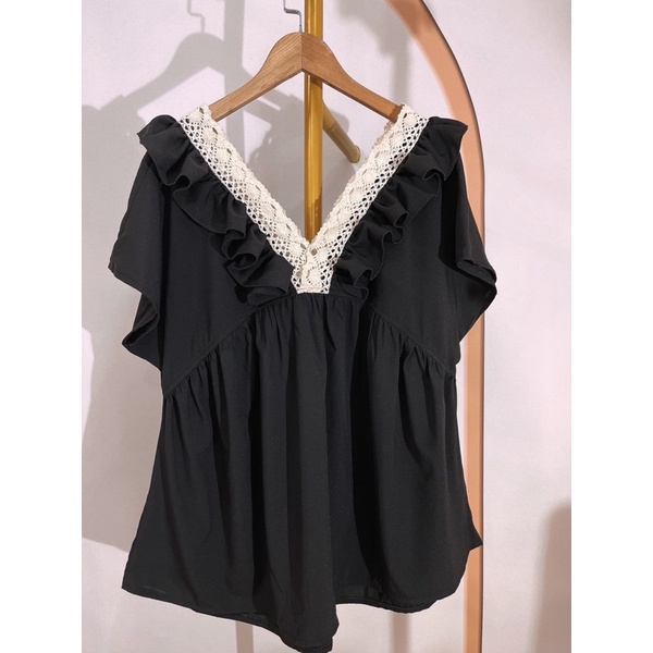 Áo cổ ren bigsize