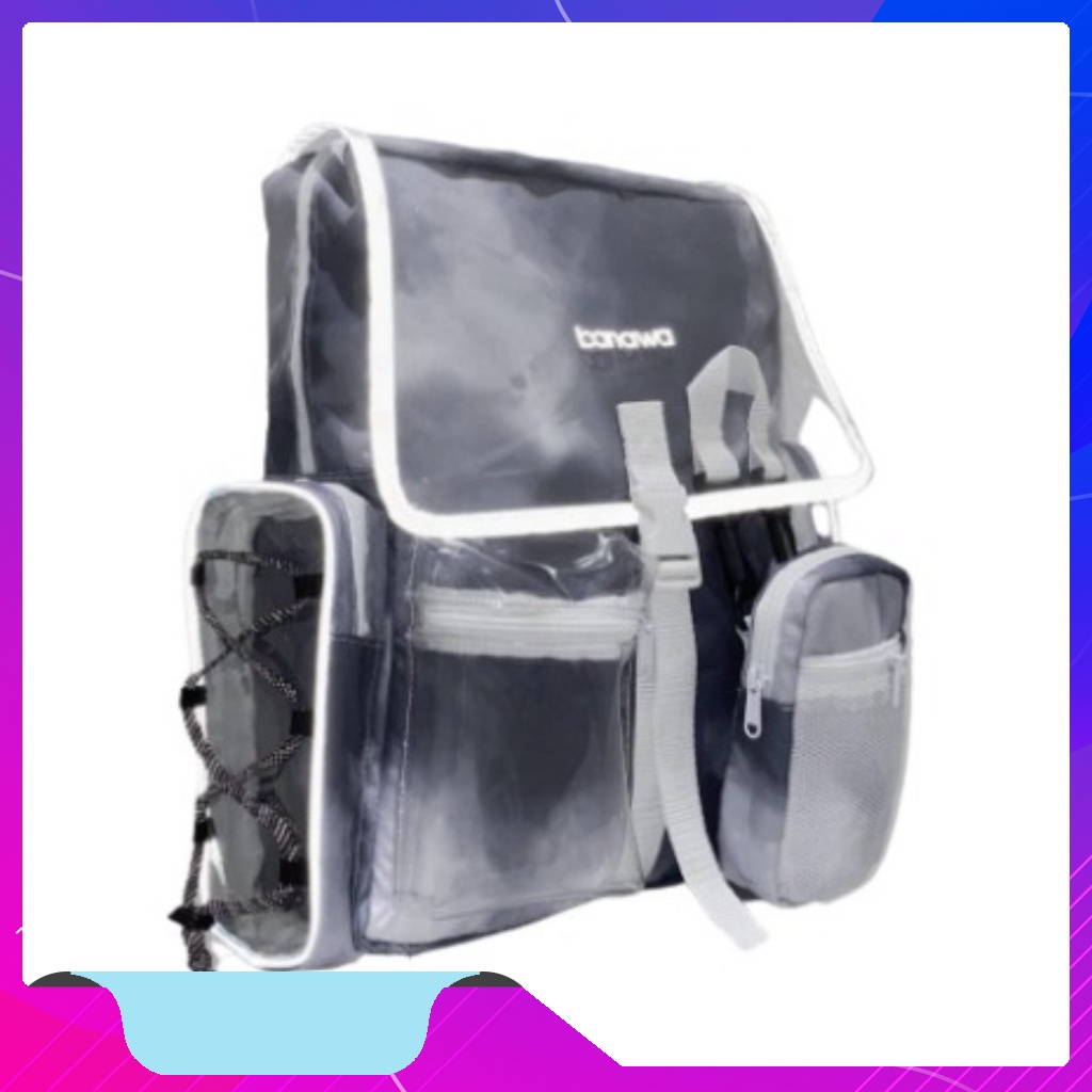 Balo Banawa Đen Tie Dye See Thru Backpack tặng giấy thơm[ Ảnh thật ]