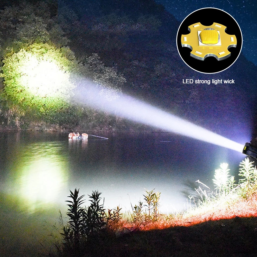 Đèn Pin Năng Lượng Mặt Trời 8LED COB / USB 4 Chế Độ Sáng Đa Năng Chống Thấm Nước Cho Hoạt Động Ngoài Trời