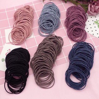 Sét 100 Chun Cột Tóc Túi Zip  { M410 }