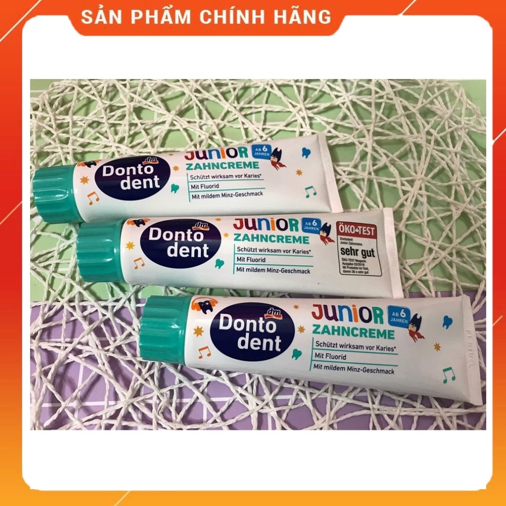 Kem đánh răng trẻ em Dontodent Junior 100ml - Hàng chuẩn Đức