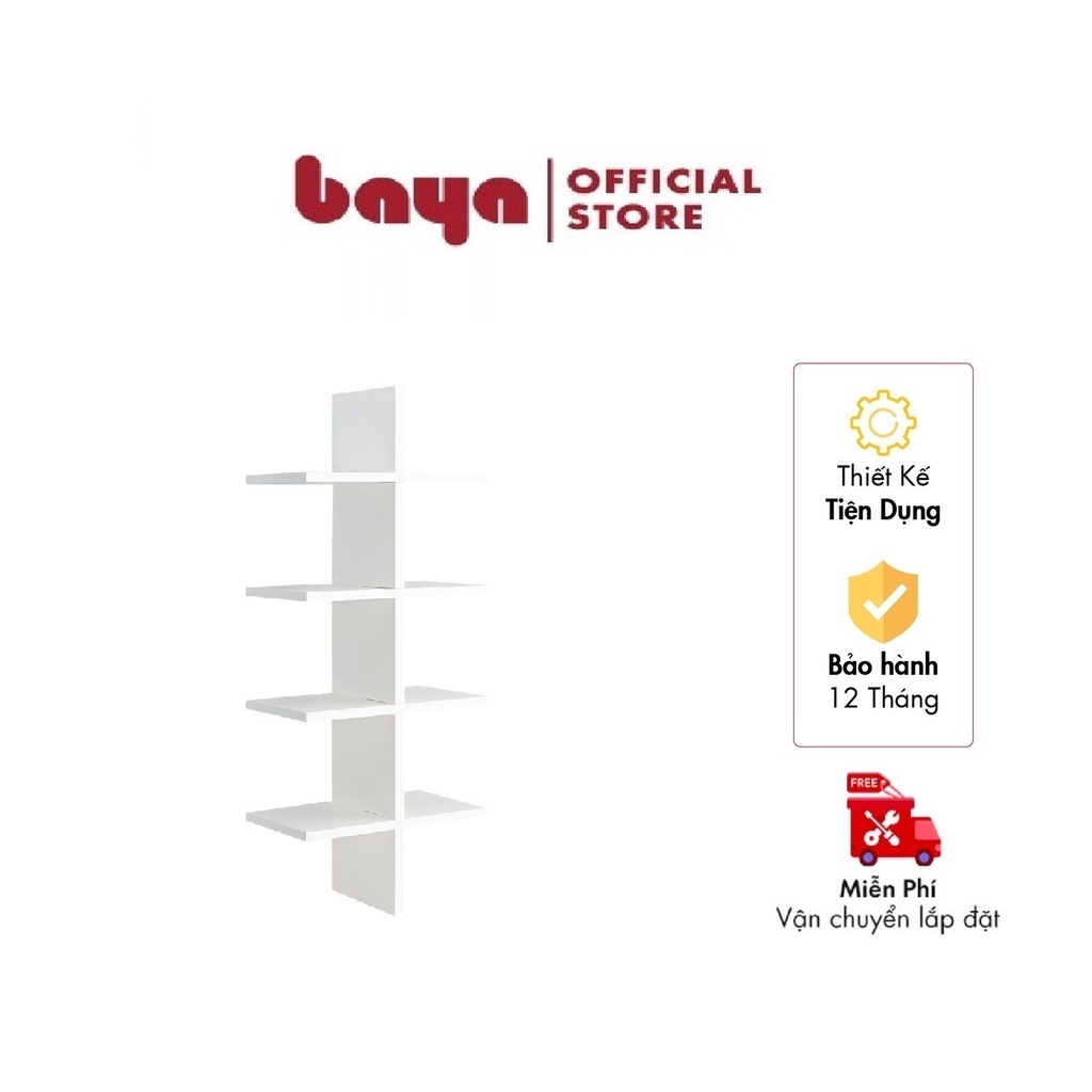 Kệ trưng bày BAYA LIPIZZAN Chất Liệu Gỗ MDF Cao Cấp , Màu Trắng , Nhiều công dụng 1076769